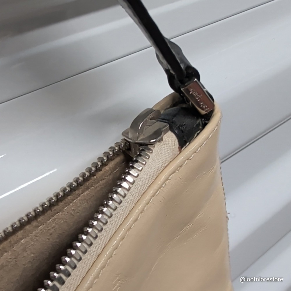 Kate Spade Colorblock Leather Shoulder Bag Black Red Cream Made in Italy Small - Picture 6 of 7
